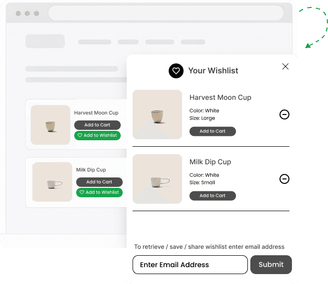 Squarespace Wishlist & Favorites Extension UI